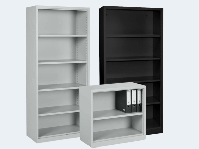 Stahl-Aktenregal mit Rückwand