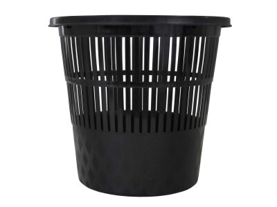 Papierkorb 10 Liter in Kunststoff schwarz