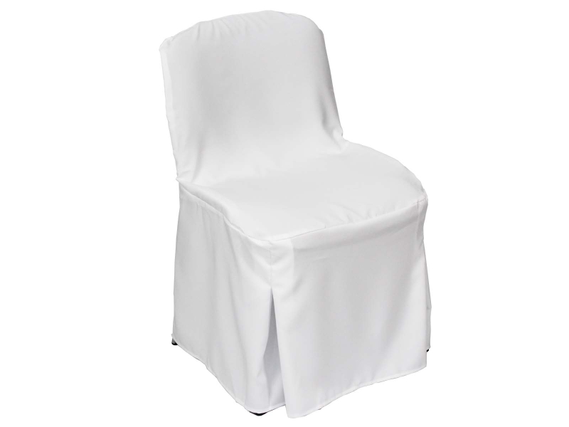 Stuhlhusse in weiß, waschbarf, für Konferenzstühle, Bankettstühle, Saalbestuhlung