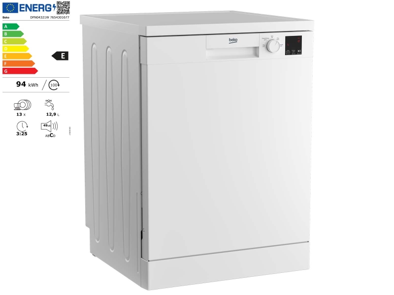 Geschirrspüler beko DFN04321W freistehend EEK E, weiß