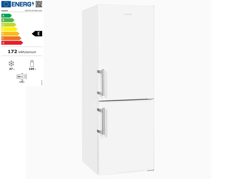 Kühl-Gefrierkombination KGC233-60-HE-040D weiß 121 / 52 L