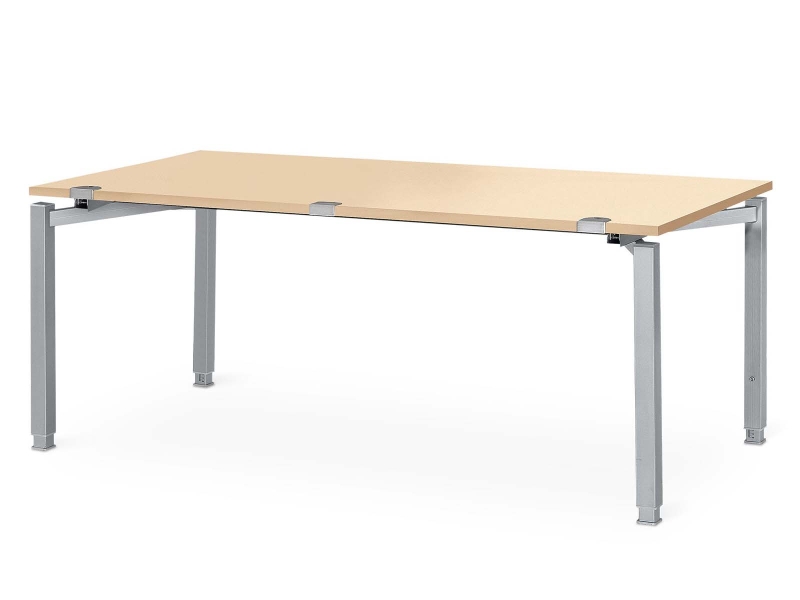 Schreibtisch manuell stufenlosverstellbare Vierkantrohrtischbeine