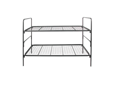 Metall-Etagenbett 90x200 cm, schwarz, einzeln stellbar