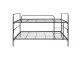 Metall-Etagenbett 90x190 cm, schwarz, einzeln stellbar