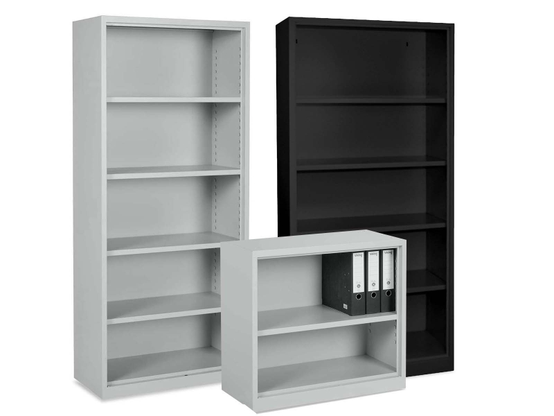 Stahl-Aktenregal mit Rückwand