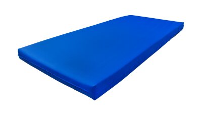 Matratzen-Nässe-/Inkontinenzschutz-Bezug, 90x200x16 cm, blau, brandschutzgeprüft Crib 5, waschbar 95°C, RV2-seitig