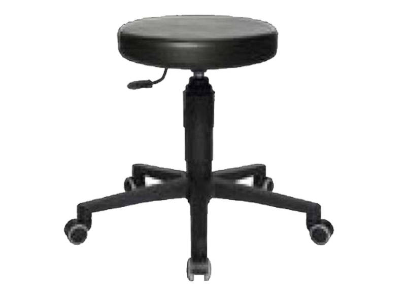 Arbeitshocker schwarz Kunstleder, TEC