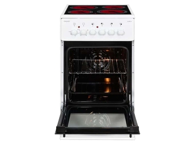 Elektro-Standherd Exquisit ECM 5-4.1 weiß mit Ceranfeld (50-er)