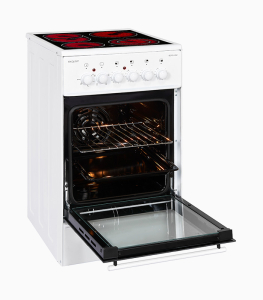 Elektro-Standherd Exquisit ECM 5-4.1 weiß mit Ceranfeld (50-er)