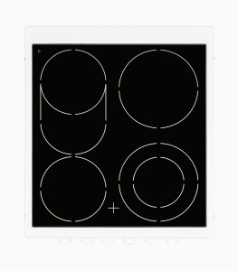 Elektro-Standherd Exquisit ECM 5-4.1 weiß mit Ceranfeld (50-er)