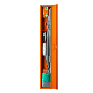 SÖHNGEN Erste-Hilfe Steh-Schrank mit Inhalt in orange, 30x20x200 cm