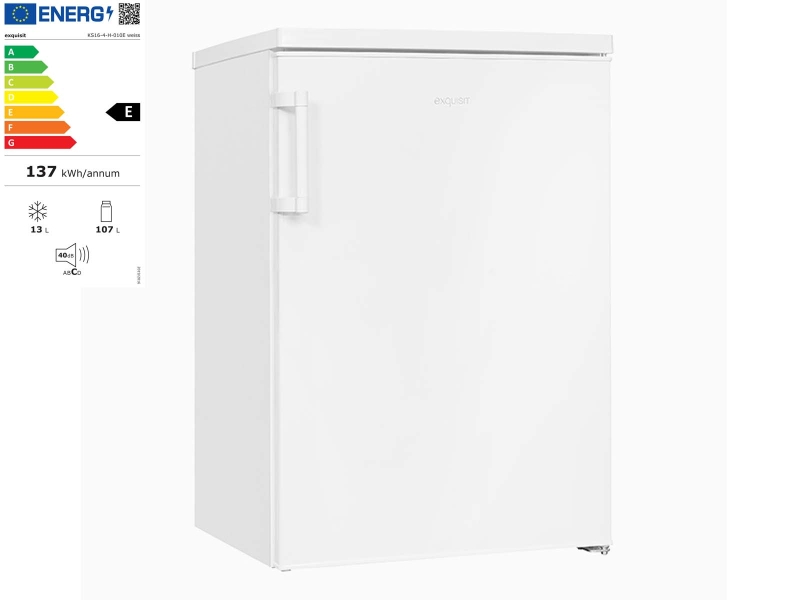 Kühlschrank Exquisit KS 16-4-H-010E, weiß, 4*- Gefrierfach, (107/13 Liter)