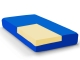 PUR Schaumstoff Matratze 90x200x12 cm (H3) inkl. Nässe-/Inkontinenzschutz blau