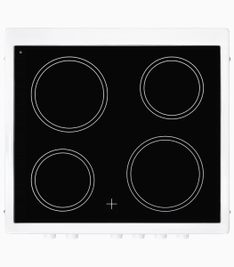 Elektro-Standherd Exquisit ECM 6-4 weiß mit Ceranfeld (60-er)