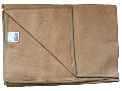 Brandschutzgeprüfte Wohndecke Kamel 140x200, nach DIN EN ISO 12952-1, Öko-Tex-Standard 100