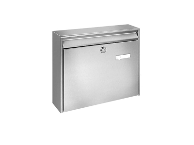 Briefkasten eckig, Stahl, silberfarben