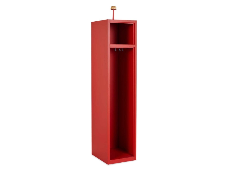 Feuerwehrschrank (1 Abteil) 50cm tief / Feuerrot