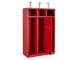 Feuerwehrschrank (3 Abteile) / Feuerrot
