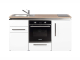 Konfigurierbare Miniküche mit Backofen, 160 × 90 × 60 cm