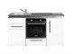 Konfigurierbare Miniküche mit Backofen, 160 × 90 × 60 cm