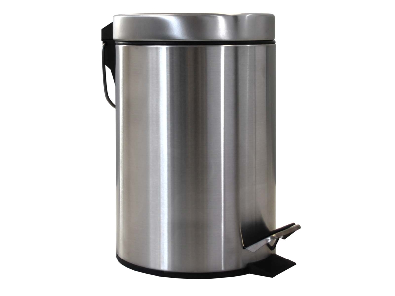 Tret-Abfallsammler aus Stahl lackiert, Kunststoff-Inneneimer 13 Liter