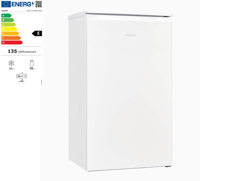 Kühlschrank Exquisit KS117-3-041E, weiß, 3*- Gefrierfach, (70/11 Liter)