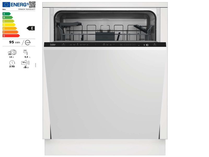 Beko Geschirrspüler  DIN6634, vollintegriert, EEK: E, weiß