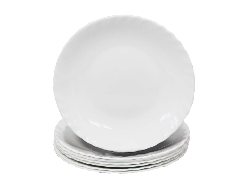 Dessertteller 20 cm in weiß, Opal-Hartglas, VE: 36 Stück/Pack