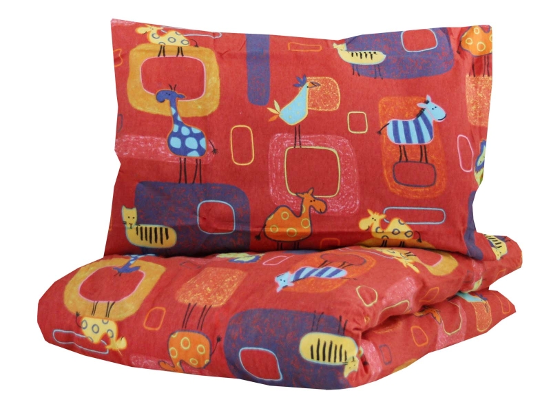 Kinder-Bettwäsche "Zoo" 40x60/100x135, BW, RV