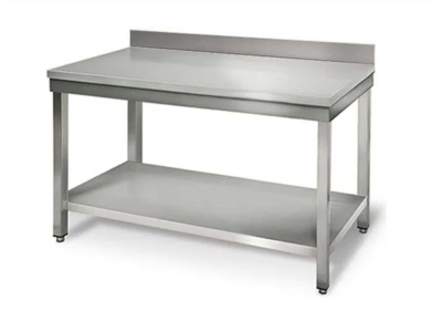 Edelstahl Arbeitstisch - 100x60 cm - mit Grundboden &...