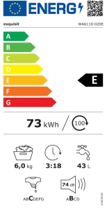 Waschautomat Exquisit  WA6110-020E, weiss 6kg 1000 U/Min E