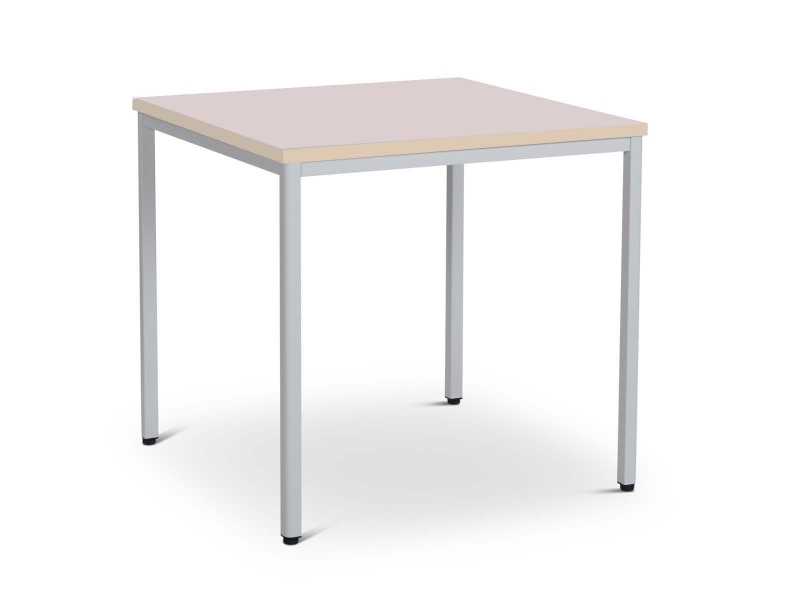 Allzwecktisch 80x80x72,5 cm, (BxTxH), Platte 18 mm in Ahorn-Dekor, Gestell in grau, zerlegt