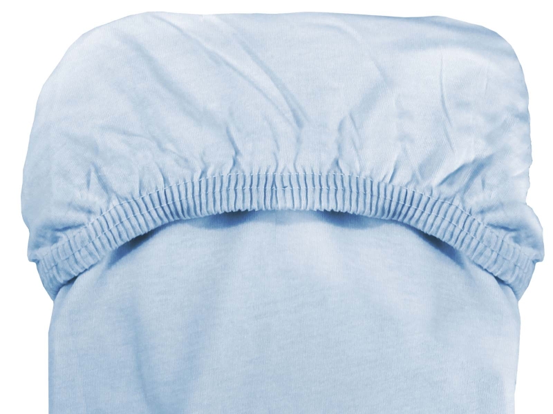 Jersey-Spannbettlaken 90/100x200 cm, hellblau, Polycotton,Öko-Text-100-1