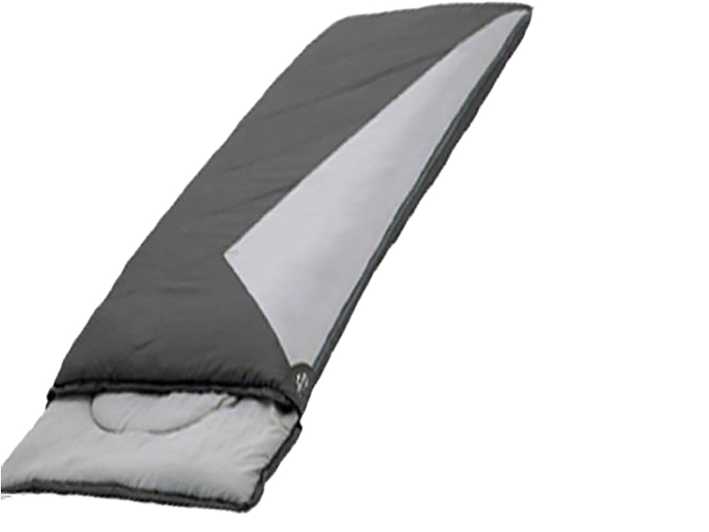 Steppdeckenschlafsack mit Kopfteil in grau