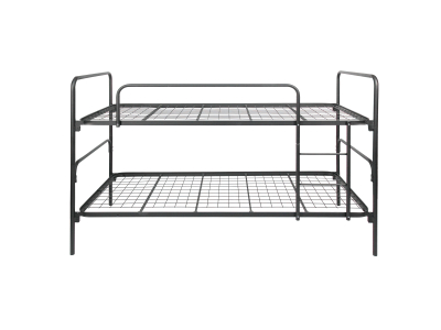 Metall-Etagenbett 90x190 cm, schwarz, einzeln stellbar