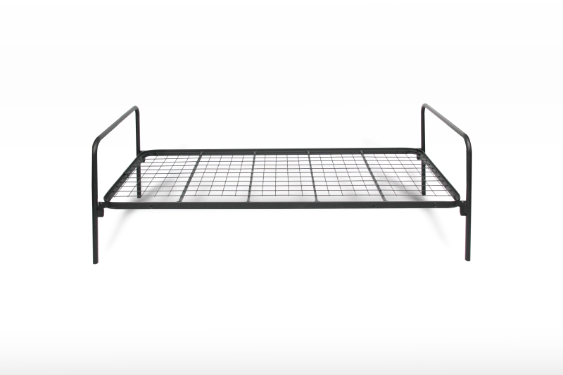 Metall-Einzelbett 90x200 cm, schwarz