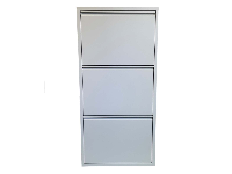 Schuhkipper-Schrank, 1-reihig, 3 Klappen, 103 x 50 x 15 cm (HxBxT)