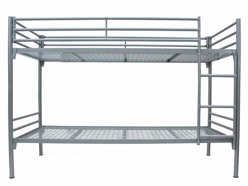Sicherheits-Metall-Etagenbett LF 90x200 cm, silber, EN747-1:2012+A1:2015, einzeln stellbar